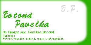 botond pavelka business card
